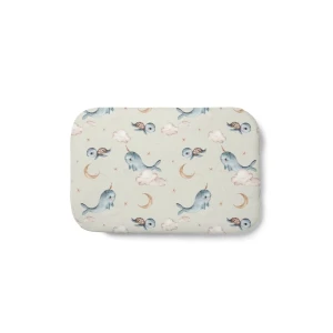 Bamboe baby kussen 60x40 – Walvissen Olijfgroen