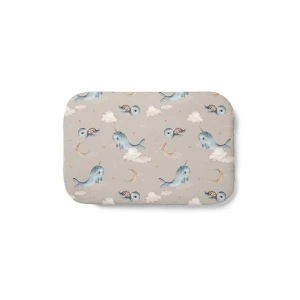 Bamboe baby kussen 60x40 – Walvissen Donkerbeige