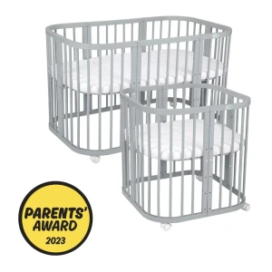 7in1 Babybett mit Matratze - Grau