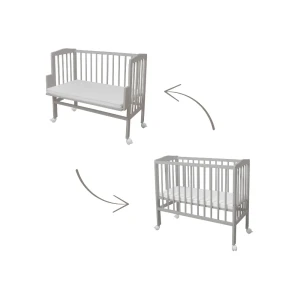 2in1 Kinderbed met matras - Grijs