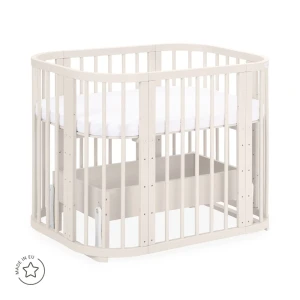 5in1 Babybett mit Matratze und Wiege - Kaschmir