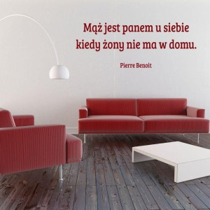 Szablon malarski 02X 19 cytat Mąż jest panem u siebie 1750