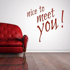 Szablon malarski 02X 23 nice to meet you 1741 - samoprzylepny