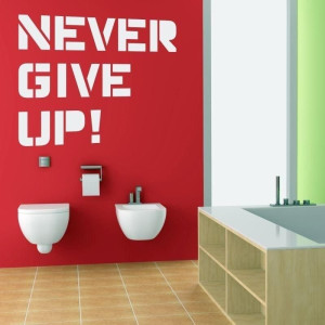 Naklejka 03X 20 never give up 1715