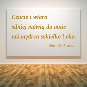 Naklejka 03X 19 cytat: czucie i wiara 1764