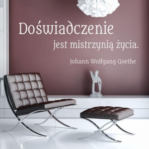 Naklejka 03X 25 cytat: doświadczenie jest mistrzynią życia 1768