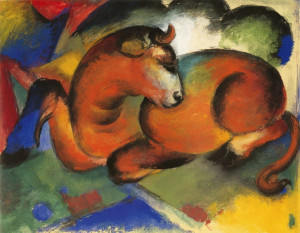Reprodukcja obrazu Roter Stier - Franz Marc