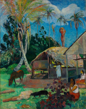 Reprodukcja obrazu The Black Pigs - Paul Gauguin