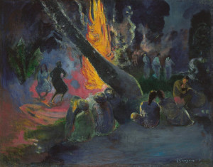 Reprodukcja obrazu The Fire Dance - Paul Gauguin