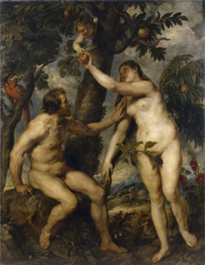 Reprodukcja obrazu Adam and Eve - Peter Paul Rubens