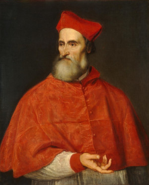 Reprodukcja obrazu Portret Pietro Bembo Cardinal - Tycjan