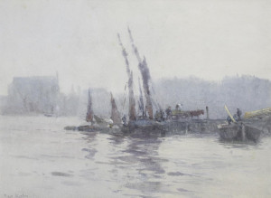 Reprodukcja Boats in a harbour - Rose Maynard Barton