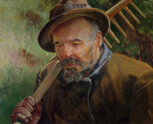 Reprodukcja Powrót z Pola, Jacek Malczewski