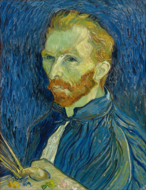 Reprodukcja obrazu Self-portrait 1889 - Vincent van Gogh