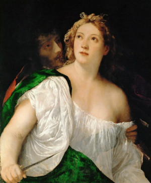Reprodukcja obrazu Tarquinius and Lucretia - Tycjan