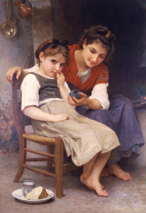 Reprodukcja Little Sulky - William-Adolphe Bouguereau