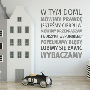 Szablon malarski sentencja: W tem domu mówimy prawdę 1941