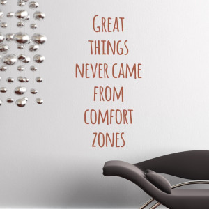 Naklejka na ścianę sentencja Great things 2428