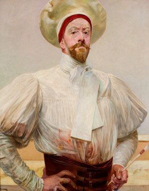 Reprodukcja Autoportret w białym, Jacek Malczewski