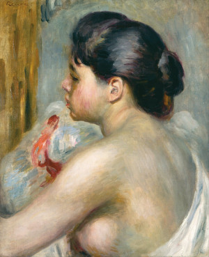 Reprodukcja obrazu Dark-Haired Woman - Auguste Renoir