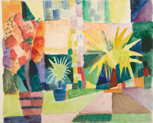 Reprodukcja Garden on Lake Thun - August Macke