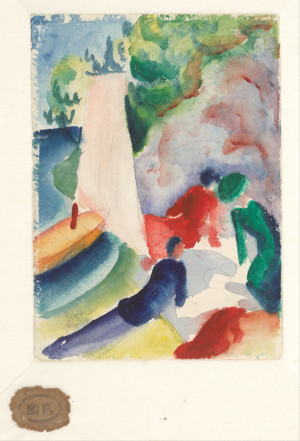Reprodukcja Picnic on the Beach, August Macke