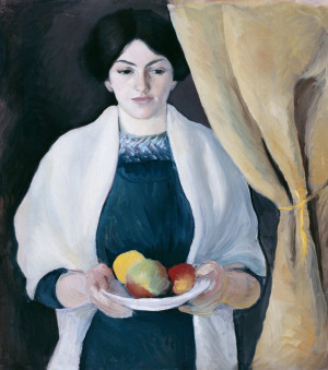 Reprodukcja obrazu Portrait with Apples - August Macke