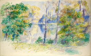 Reprodukcja View of a Park, Auguste Renoir - obraz na płótnie