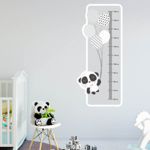 Naklejka miarka wzrostu dziecka miś panda 2459