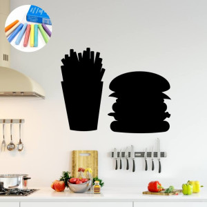 Naklejka kredowa frytki hamburger 339