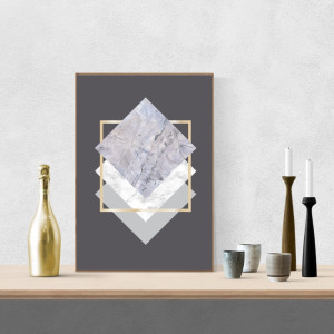 Plakat Marmur kwadraty 058