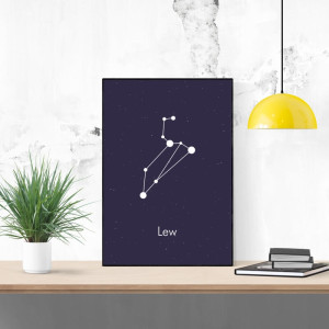 Plakat Znak zodiaku lew 106