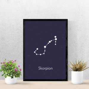 Plakat Znak zodiaku skorpion 109