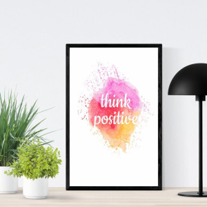 Plakat Think positive 145