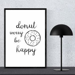 Plakat Donut worry be happy 251