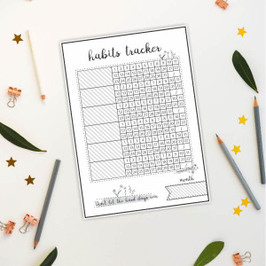 Tablica magnetyczna suchościeralna habits tracker 463