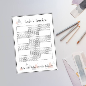 Habits tracker planer magnetyczny suchościeralny 464
