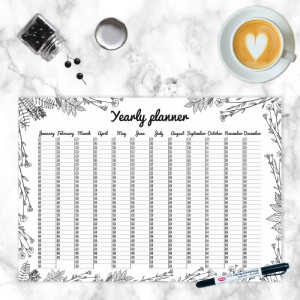 Tablica magnetyczna suchościeralna Yearly planner 472