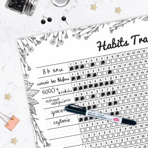 Tablica magnetyczna suchościeralna Habits tracker 478