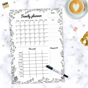 Tablica suchościeralna Family planner 479