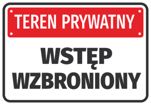 Naklejka Teren prywatny, wstęp wzbroniony