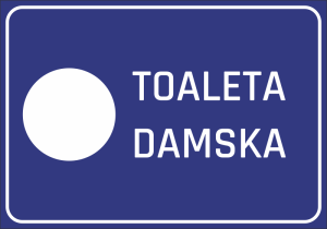 Naklejka WC Toaleta damska N066
