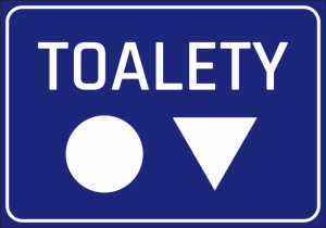 Naklejka BHP Toalety N068