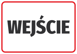 Naklejka BHP wejście N046