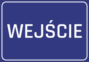 Naklejka BHP wejście N054