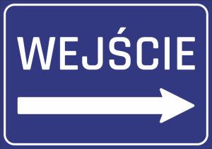 Naklejka BHP wejście N057