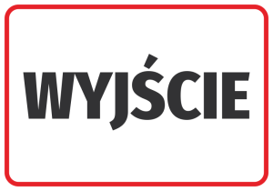 Naklejka Wyjście N047