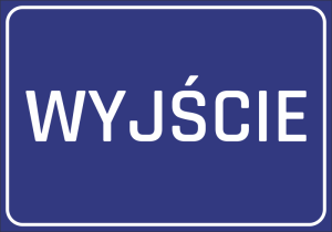 Naklejka BHP Wyjście N055