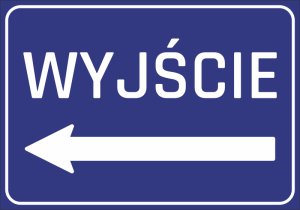 Naklejka BHP Wyjście N058