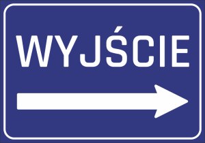 Naklejka BHP Wyjście N059